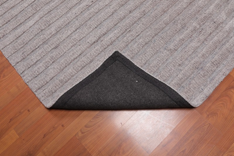 4'9" x 6’7" Handmade High Low Loop & Cut Pile 100% Wool Area rug Oatmeal gallery