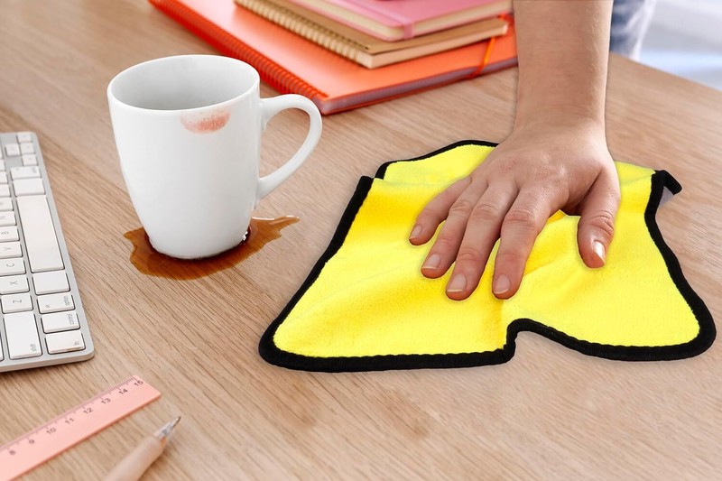 5 Pack Yellow Microfiber Cleaning Cloth No-Scratch Rag Polishing Detailing Towel gallery