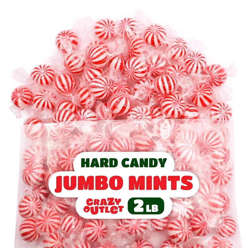 Jumbo Mint Balls - 2 Pound Bulk Pack (About 90 Count) - Peppermint Hard Candy gallery