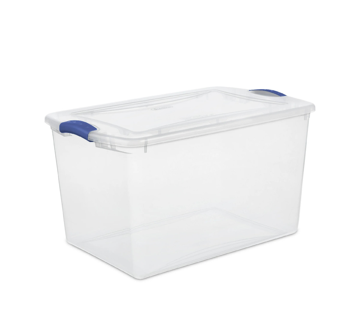 (Pack of 1) Stackable Plastic Tote Box Storage Containers Bin 66 Quart, Storage gallery