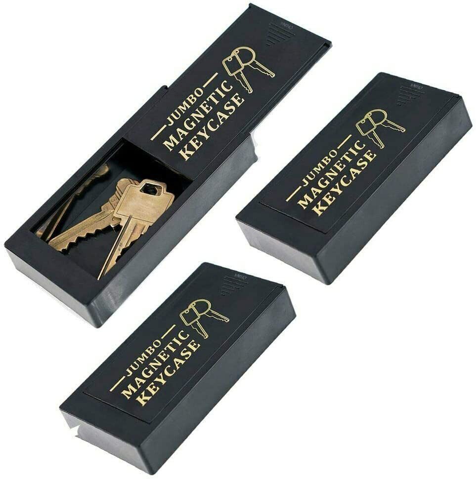WYZworks Hide A Key LARGE MAGNETIC Safe Holder Outdoor Compartment - 3pk gallery