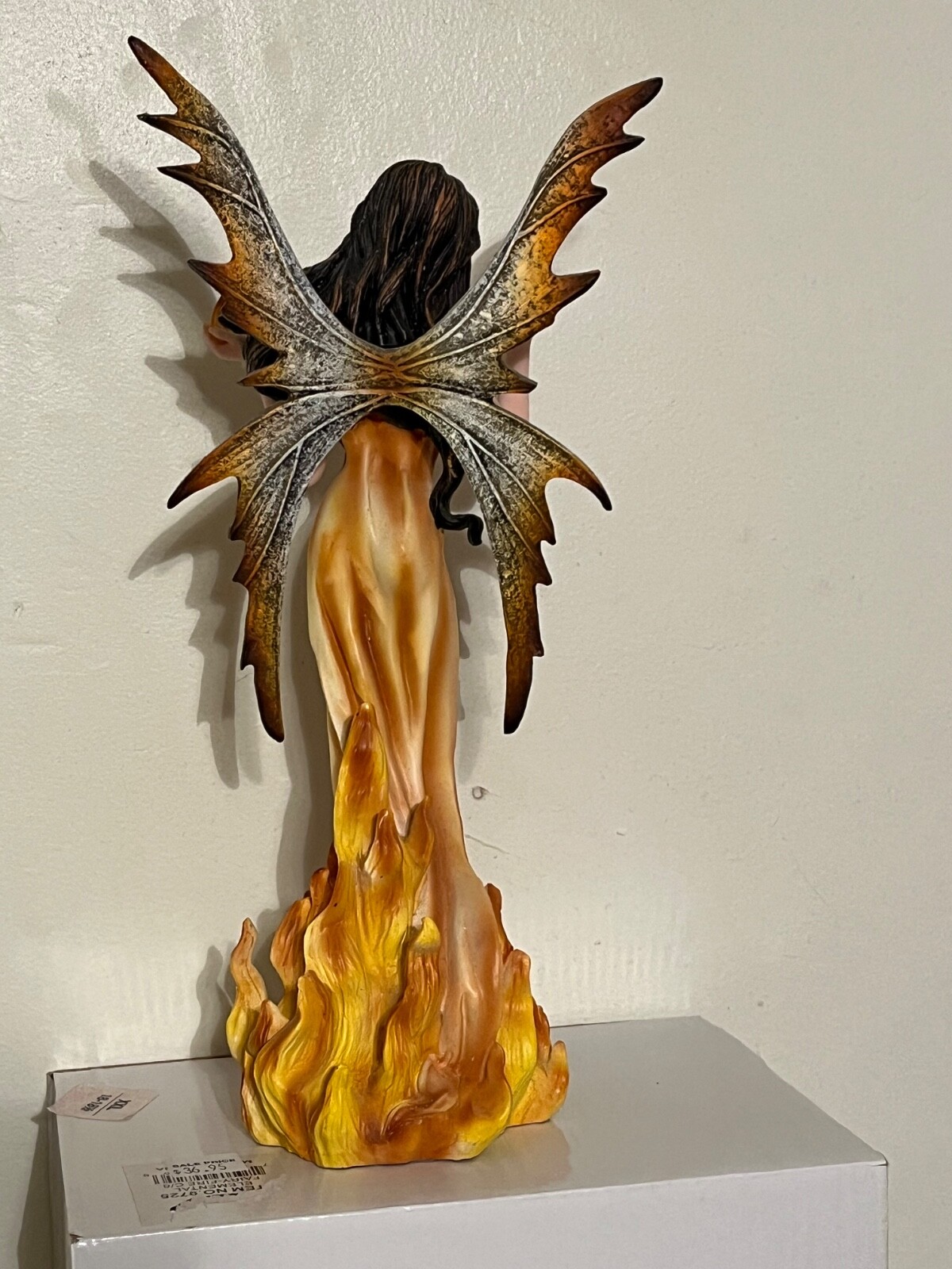 Fire Elemental Fairy Figurine Orange and yellow gallery