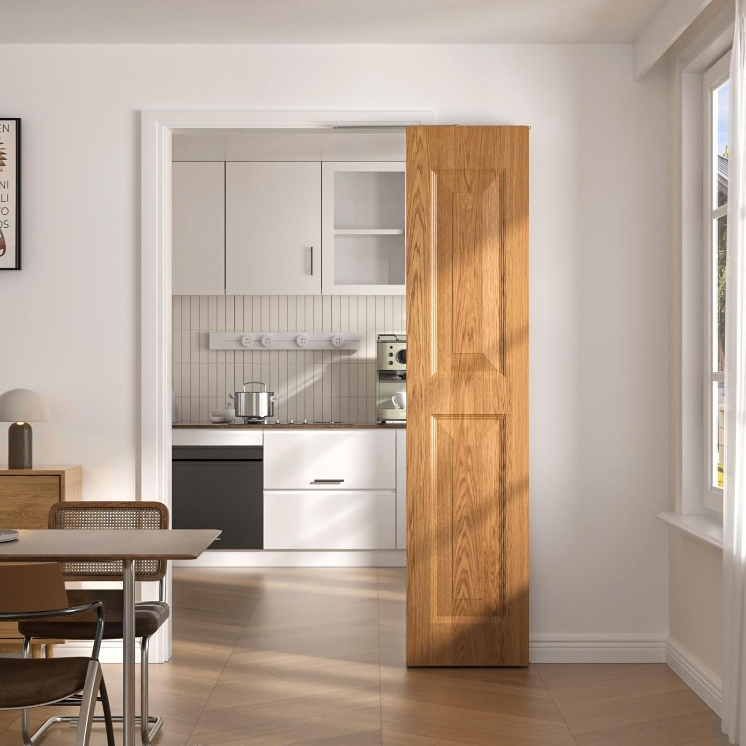 180 Degree Bifold Barn Door Hardware Kit Hidden for Left/Right Open Closet Doors gallery