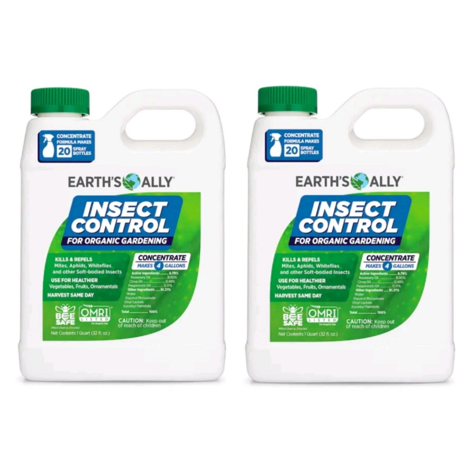 Earth’s Ally Insect Control Concentrate 32oz Organic Garden Spray 2 Pack gallery