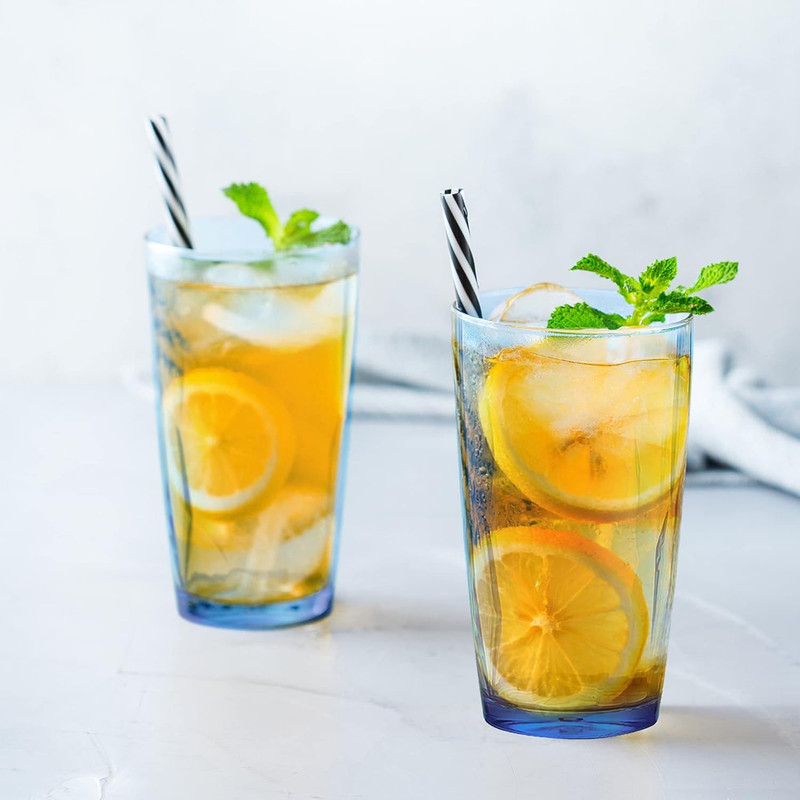 Unbreakable Plastic Drinking Glasses [Set of 6] Shatterproof Tumblers, Reusable gallery
