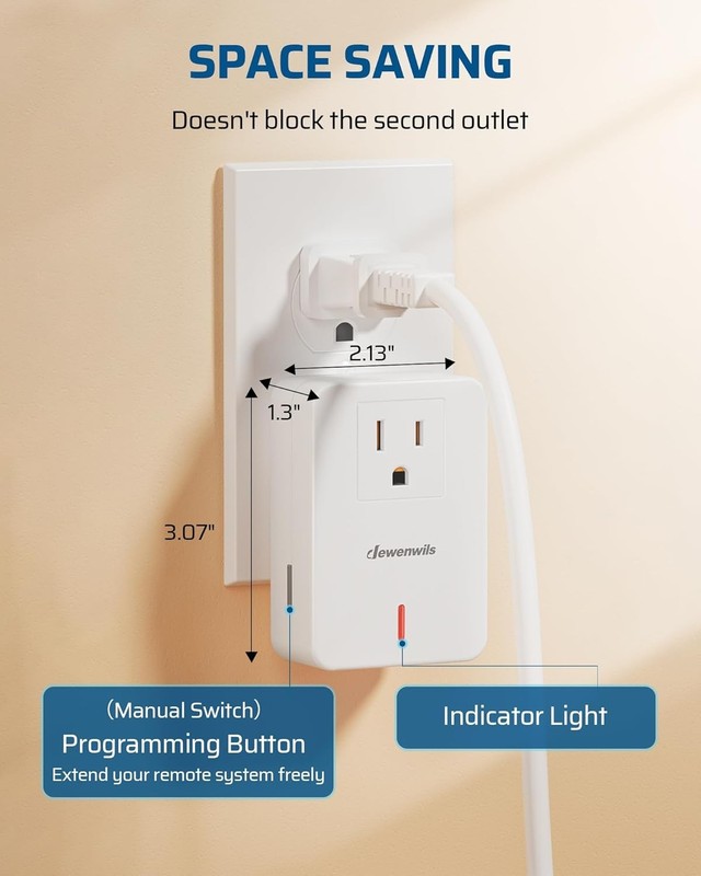 DEWENWILS Remote Control Outlet Wireless Wall Mounted Light Switch, Electrical. gallery