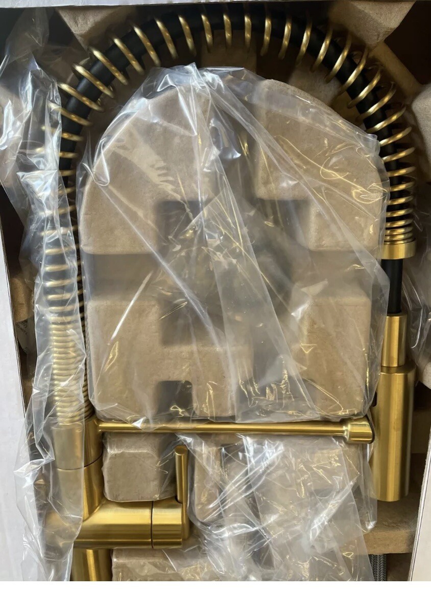 Kohler Crue K-22973-2MB Pre-Rinse Spray Kitchen Faucet Brushed Modern Brass New! gallery