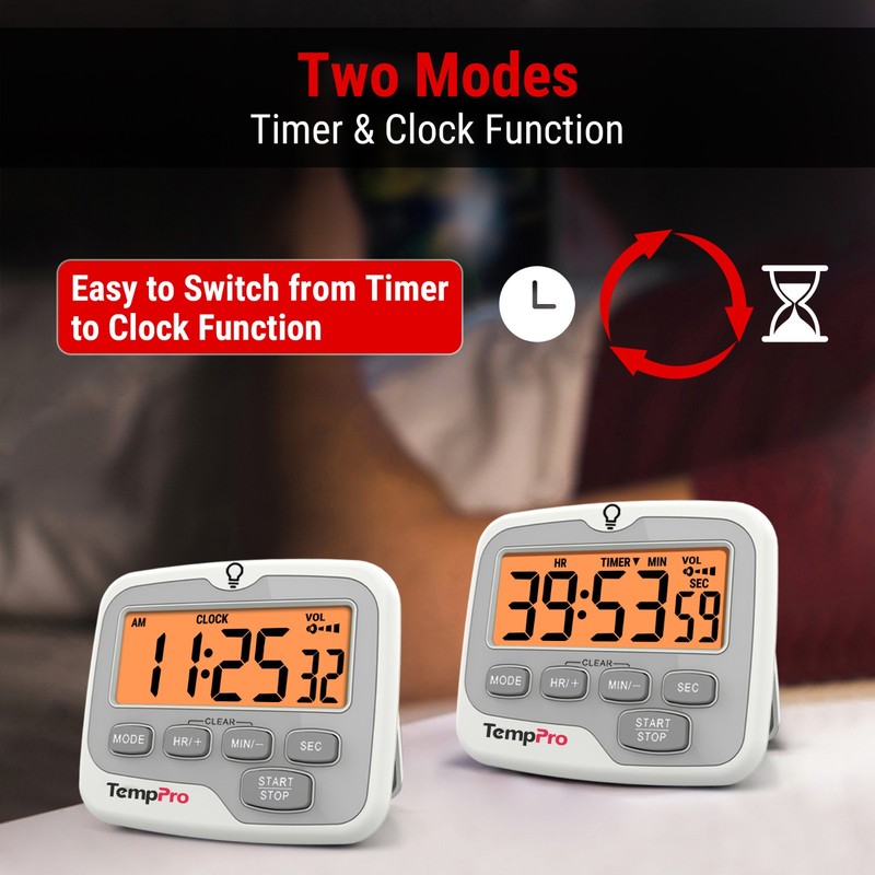 Large LCD Digital Kitchen Cooking Timer Count-Down Up Clock Loud Alarm Magnetic gallery