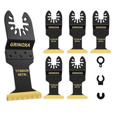 6PCS Titanium Oscillating Tool Blades Metal Wood Cutting Universal Multi Tool