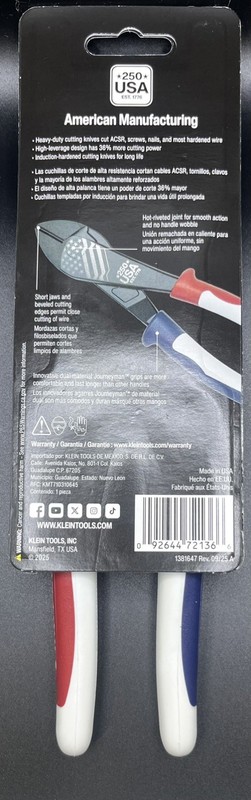Klein Tools 250th Anniversary Diagonal Cutters Limited Edition J200028250 New gallery