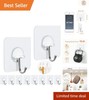 Versatile Heavy-Duty Adhesive Hooks - 180° Rotating, 10 Pack for Any Surface gallery