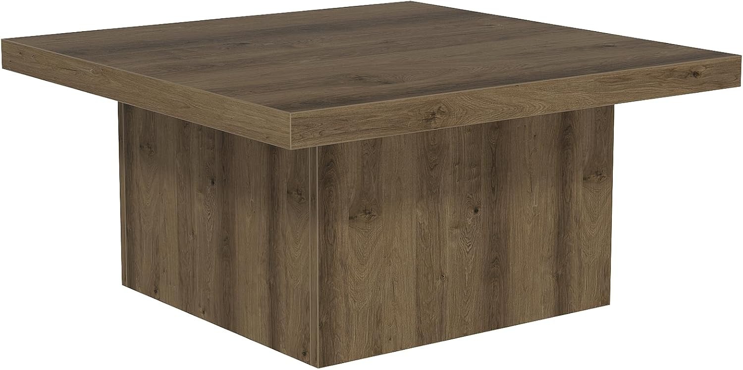 MILEFA Square Coffee Table,Wooden Living Room Table,Center Table with a Large... gallery
