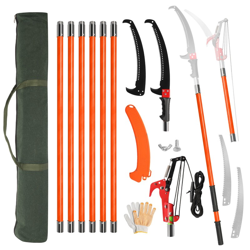 6.5FT-26FT Telescopic Branch Tree Pruner Pole Saw Detached Trimmer Pruning gallery