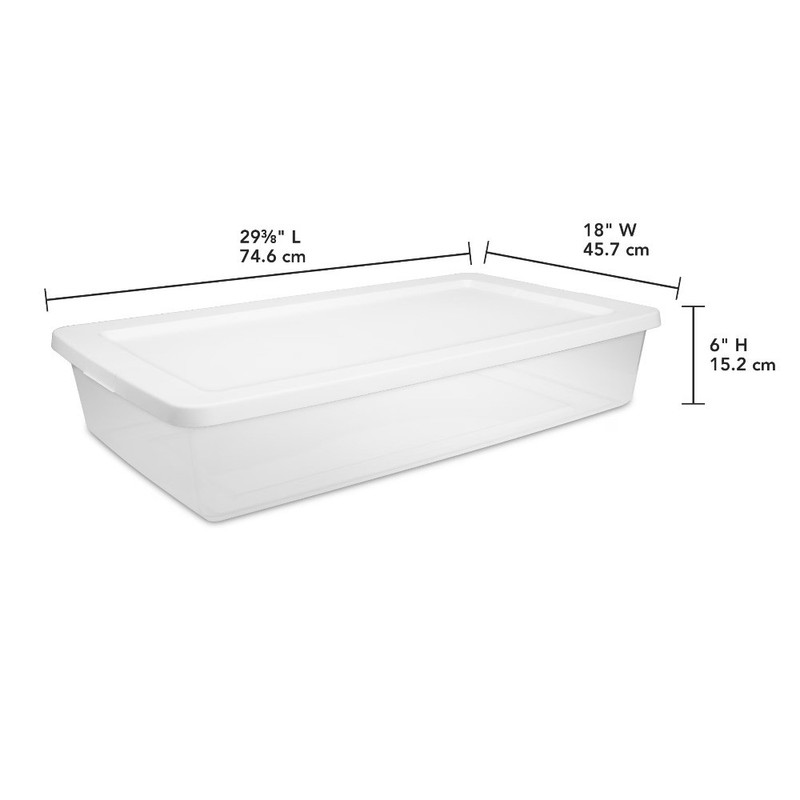 41 Quart Medium Storage Bin, Clear Plastic Underbed Storage Container gallery