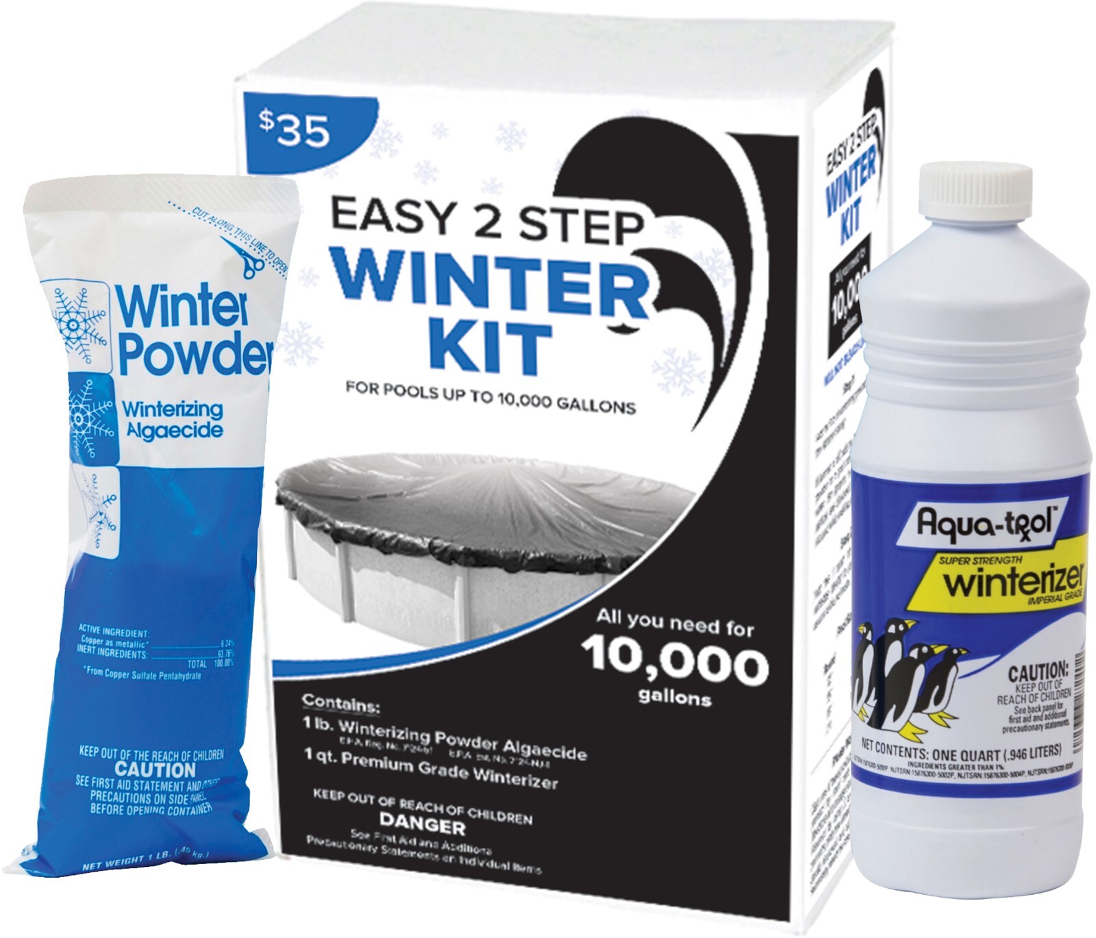 Swimming Pool Winter Kit Powder & Liquid Winterizing 10,000 gallon * gallery