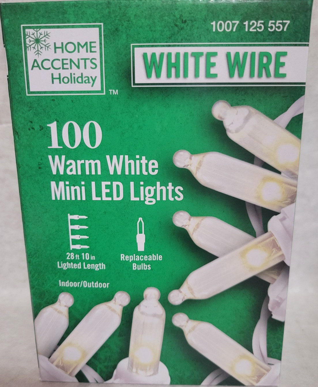 Home Accents 100 Warm White Mini LED Lights on White Wire New gallery
