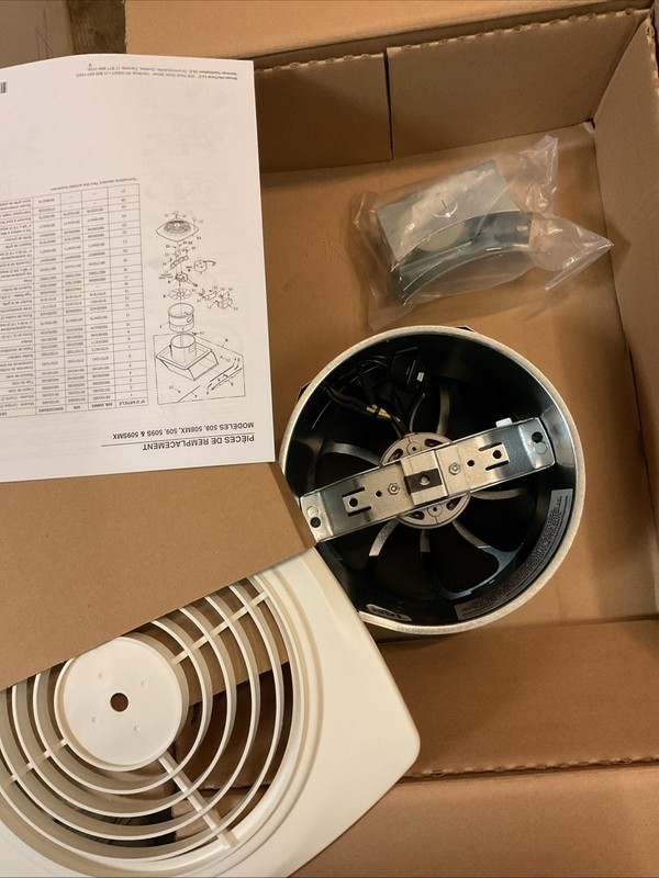 🎥 BroanNuTone 509 Through-Wall Ventilation Fan Cover 200 CFM 8.5 Sones 8"🆕 gallery
