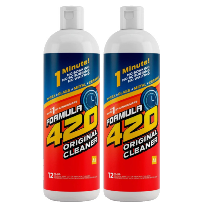 Formula 420 Original Cleaner 12oz 1 Min Rinse Pyrex Glass Metal Ceramic - 2PACK gallery