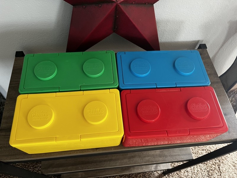 Chubs Stackables 4 Empty Building Blocks Empty Canister Baby Wipe Container gallery