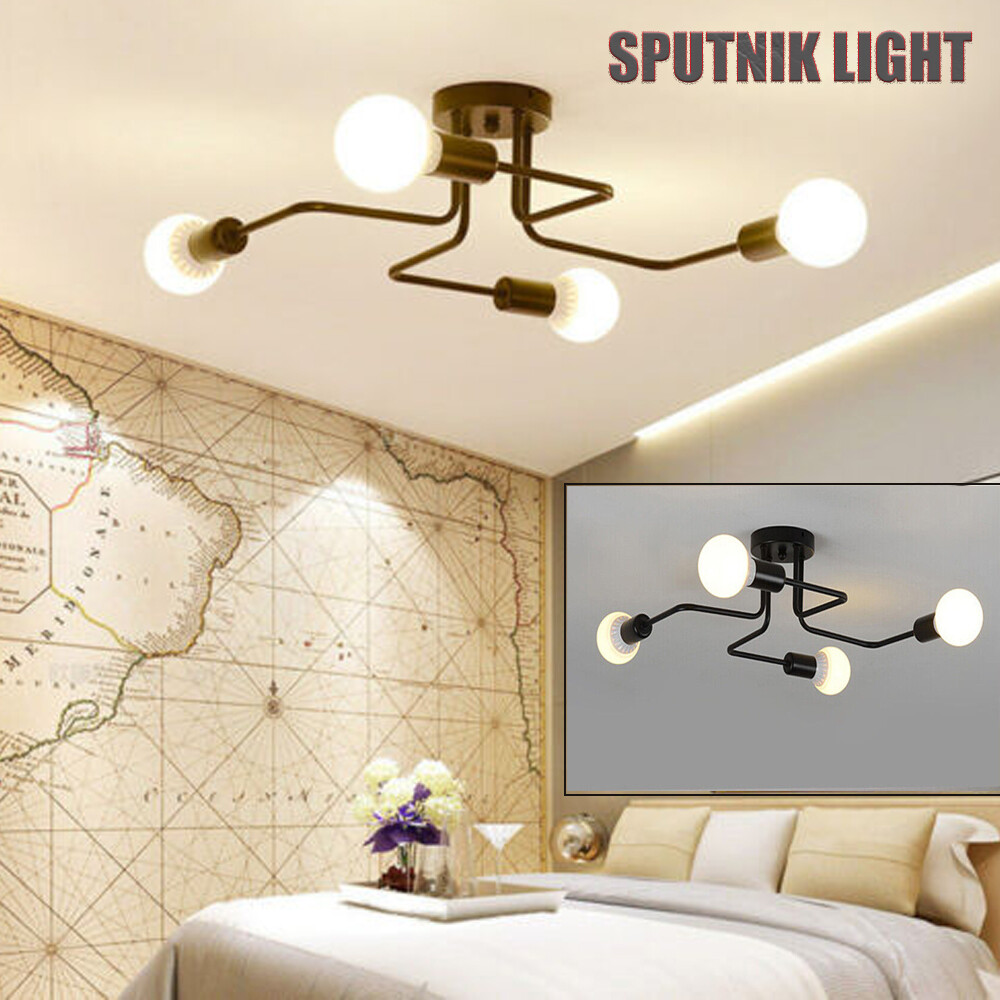 4-Light Sputnik Ceiling Light LED Flush Mount - Modern Chandelier Fixture Home gallery