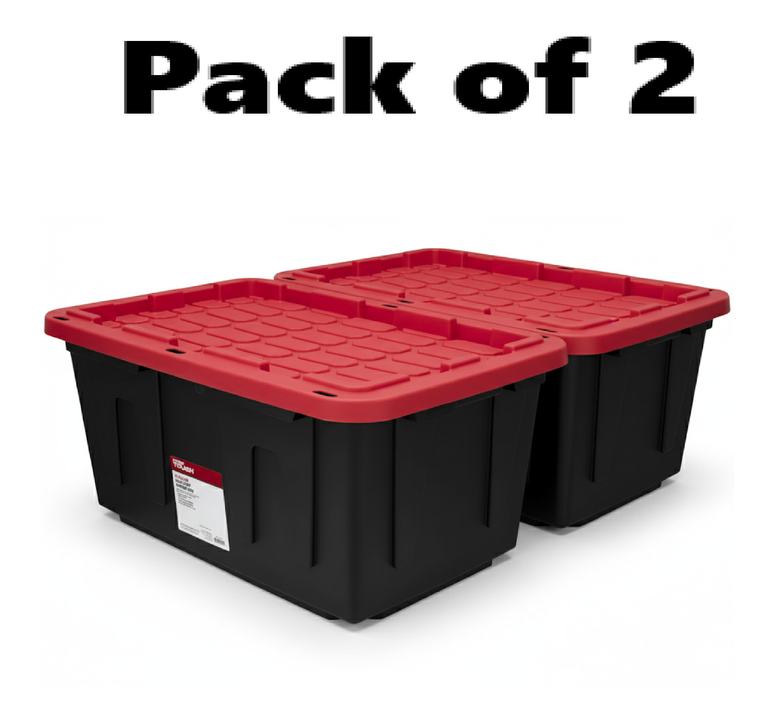 Large Storage Bin, 27 Gallon Plastic Storage Container w/Snap-On Lid, Pack of 2 gallery