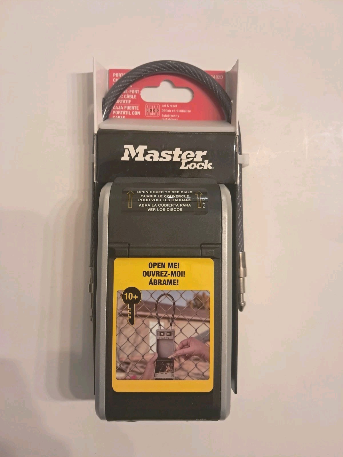 Master Lock 5482D Large Outdoor LOCK BOX w/Removable Cable & Combination, NEW gallery