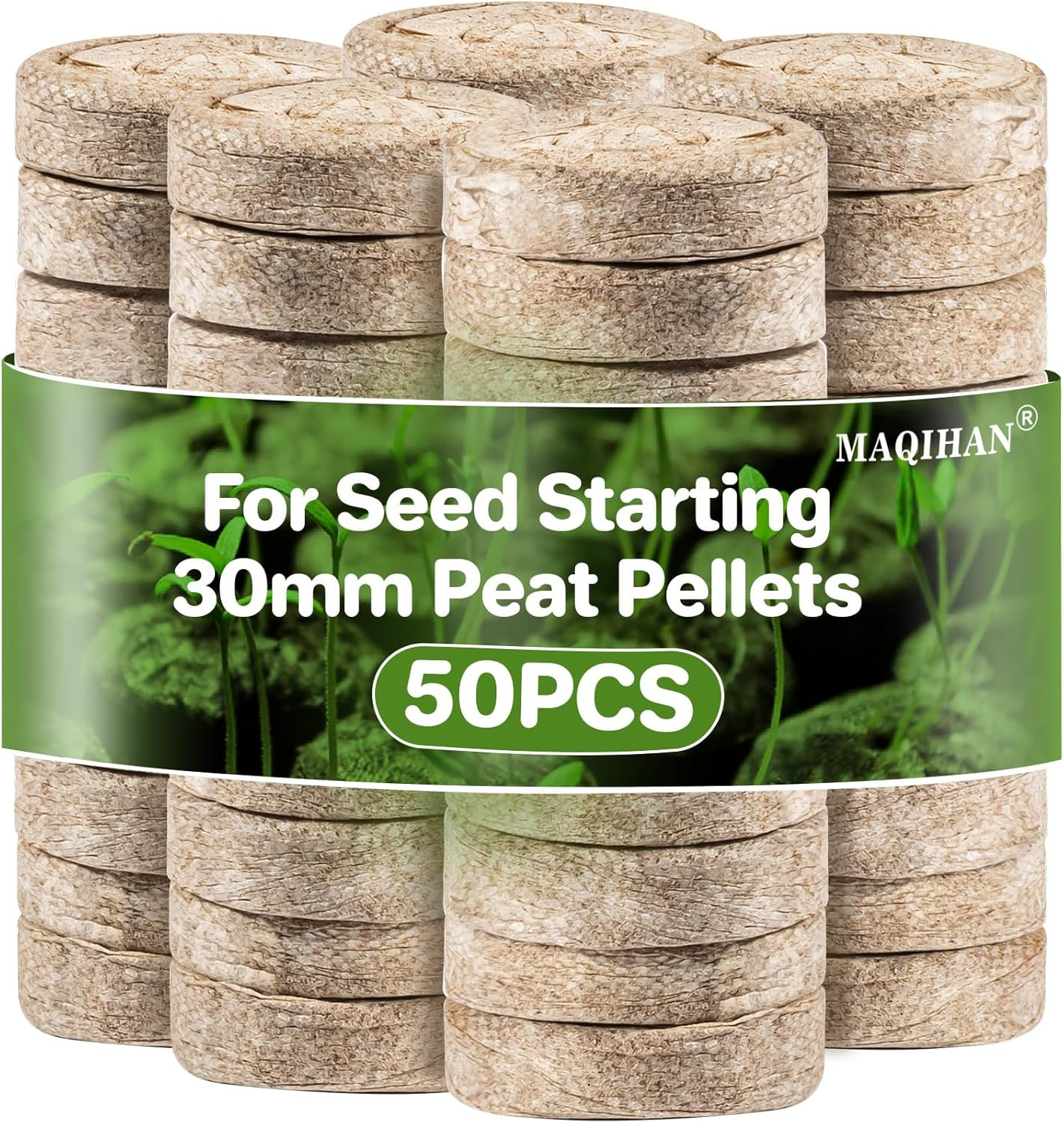 50PCS Peat Pellets for Seedlings - 30MM Seed Starter Pellets Peat Pods for Start gallery