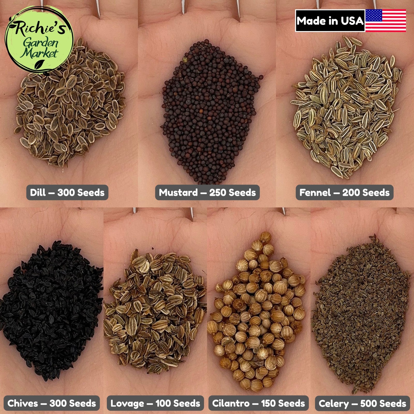Canning & Pickling Herb Seeds Set, Classic 7-Variety, Non-GMO, Free Shipping gallery