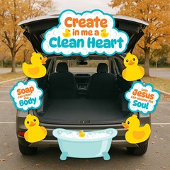 Value Religious Create in me a Clean Heart Trunk-or-Treat Cardstock Decorating K