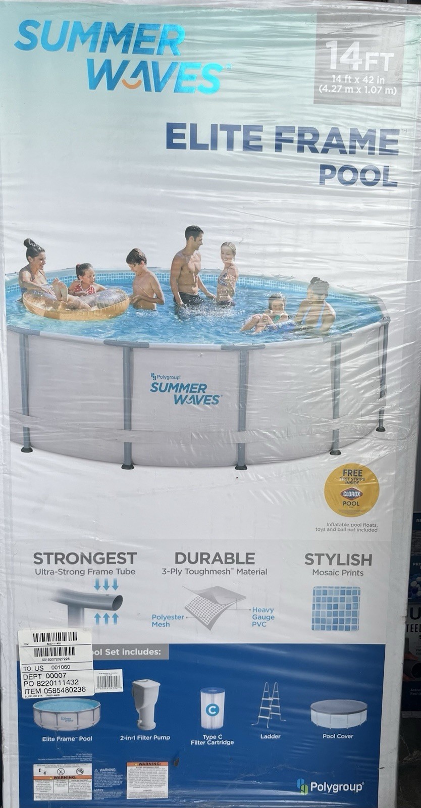 Local Pickup Only Midwest OH - Summer Waves 14 Foot Elite Frame Pool w/ Supplies gallery