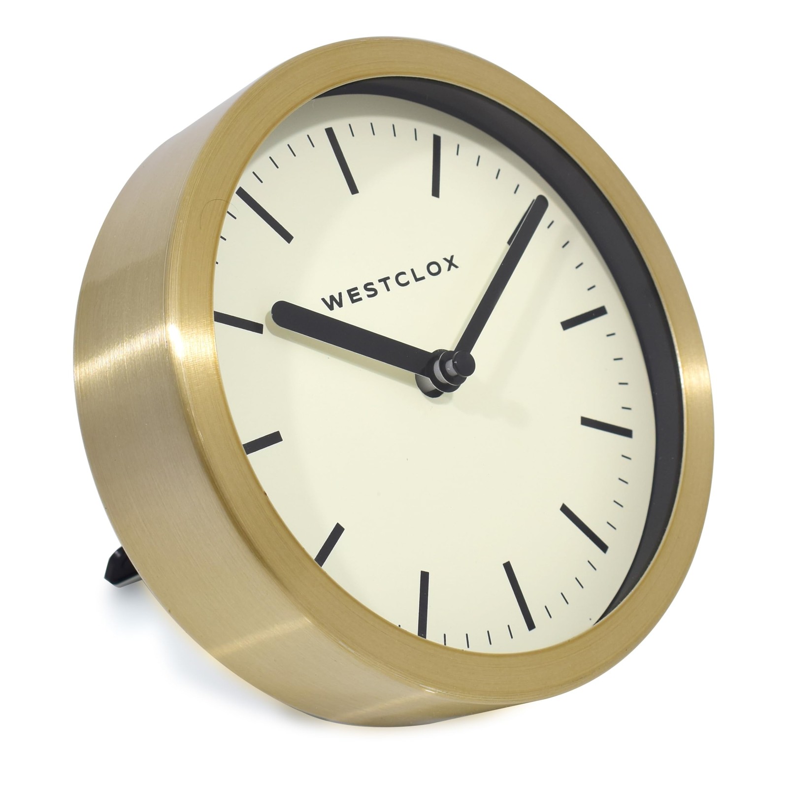 Analog 6" Metal Gold Quartz Table/Wall Clock Accurate Timekeeping Battery Power gallery