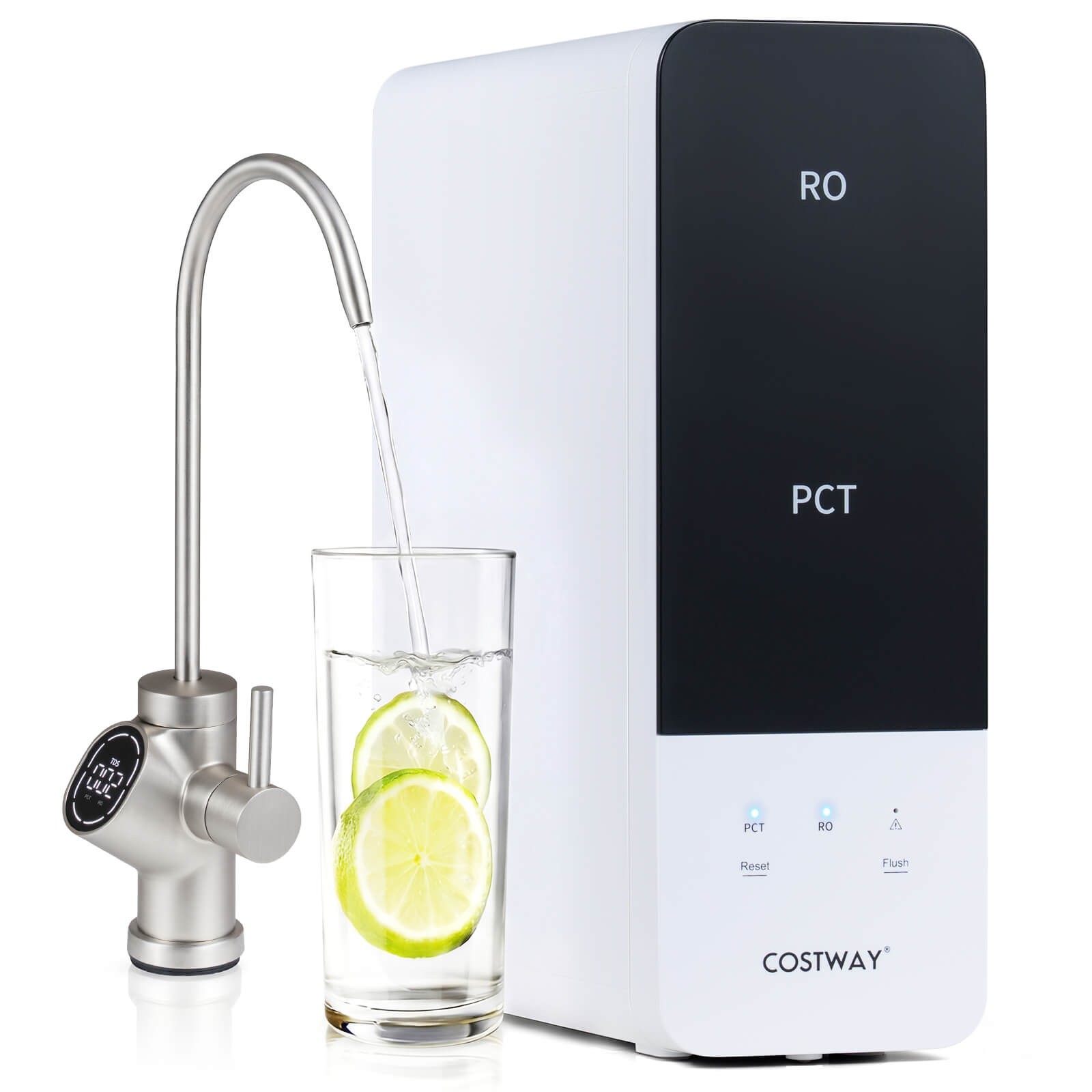 600 GPD Tankless Under-Sink RO System w/ 8-Stage Filtration & Smart LED Faucet gallery