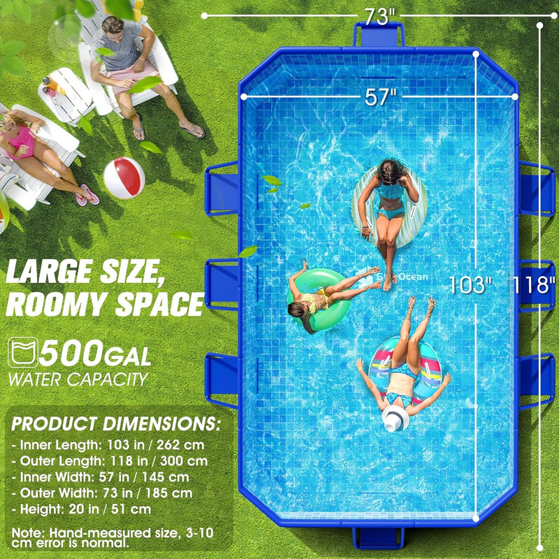 2026 Large Foldable Pool,Non-Inflatable Swimming Pool for Kid,Adult Collapsible gallery