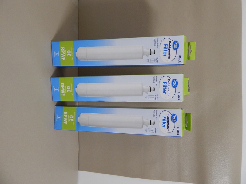 Great Value Refrigerator Filter GVF033 - Fits GE RPWF - Lot Of 3 New NIB gallery