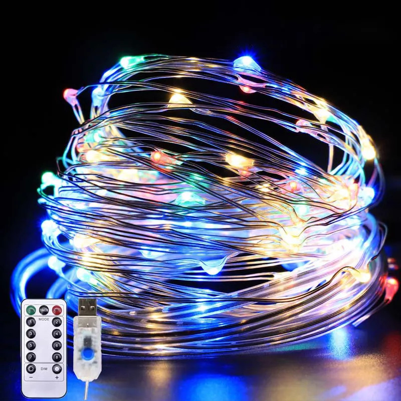 USB Twinkle LED String Fairy Lights 200/300LED Copper Wire Party Decor W/ Remote gallery