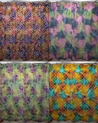 Batik Tie Dye Shower Curtain (4 Patterns Available)