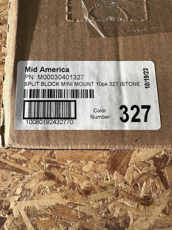 Mid America Recessed Split Block Mini Mount M00030401327 Stone Color # 327 gallery