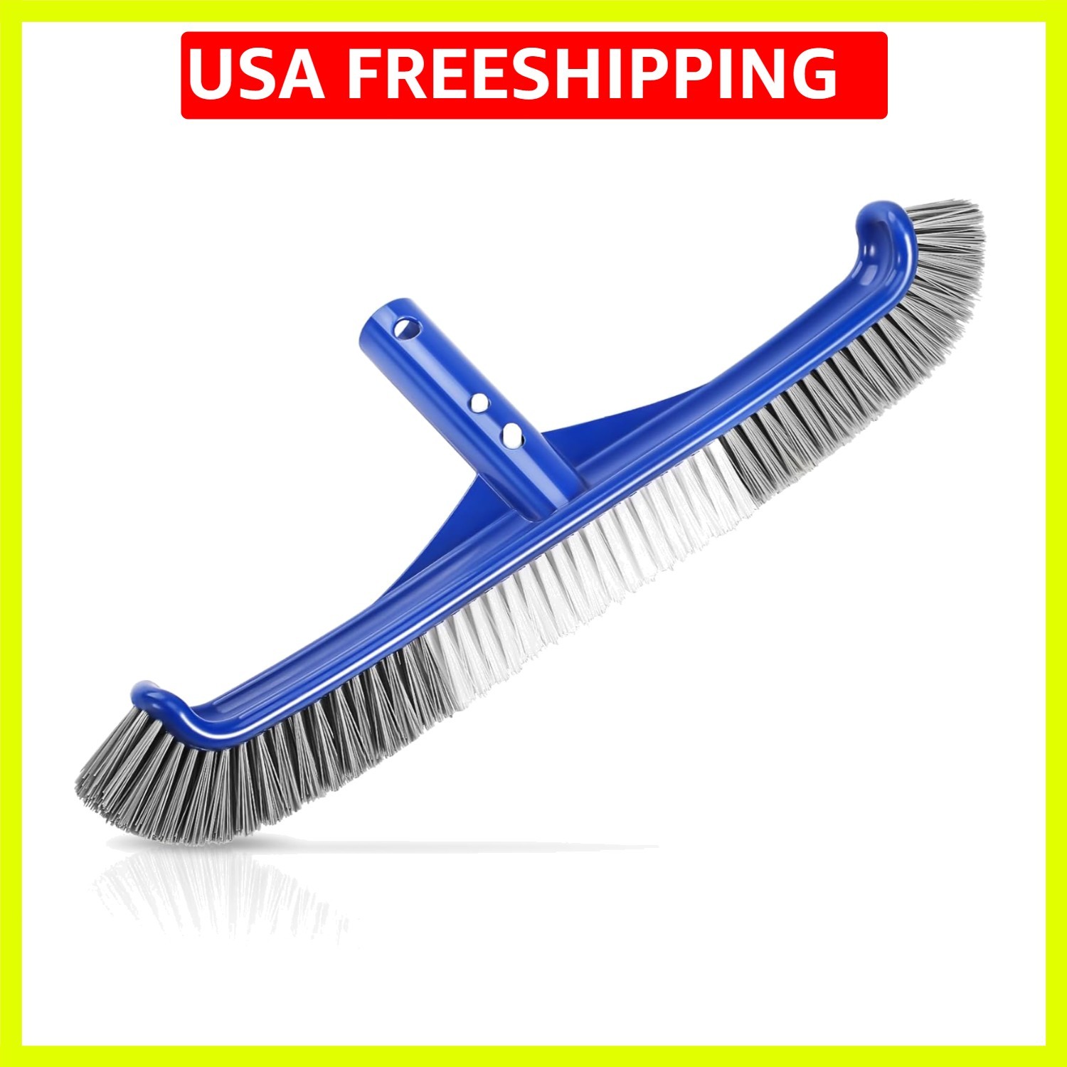Pool Brush Head, 17" Pool Brushes for Cleaning Pool Walls, Curved Ends High-E... gallery
