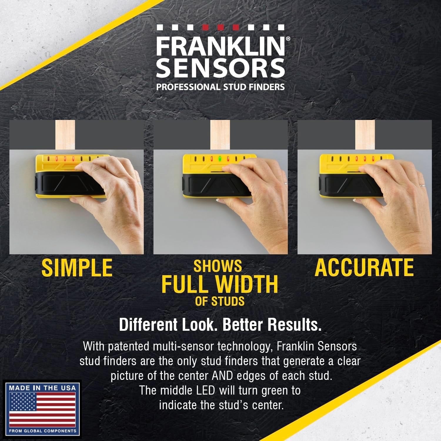 Franklin Sensors ProSensor M70 Stud Finder with 7-Sensors, Wood & Metal Stud gallery