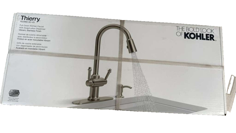 Brand New Kohler Thierry Pull-Down Kitchen Faucet Stainless Finish R22969-SD-VS gallery