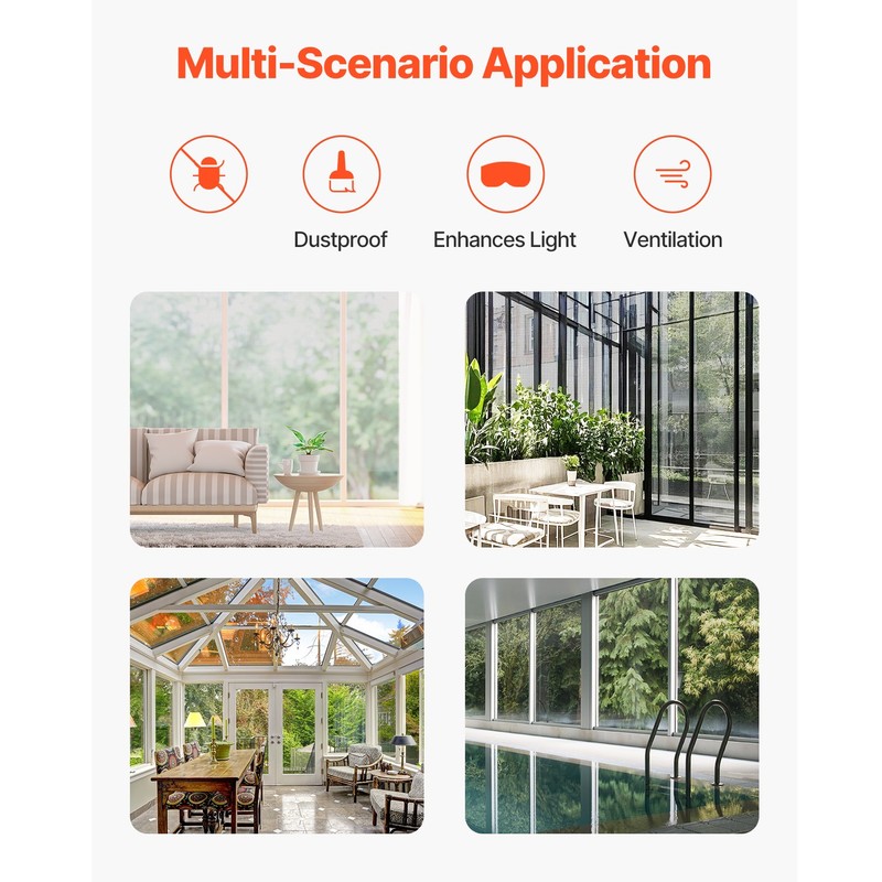 Window Screen Replacement 100 ft × 48 in Window Screen Mesh DIY Adjustable gallery