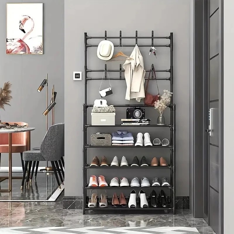 Shoe Rack 5 Layers 7 Shelf Shoes Standing Cabinet Storage Organizer Dustproof gallery