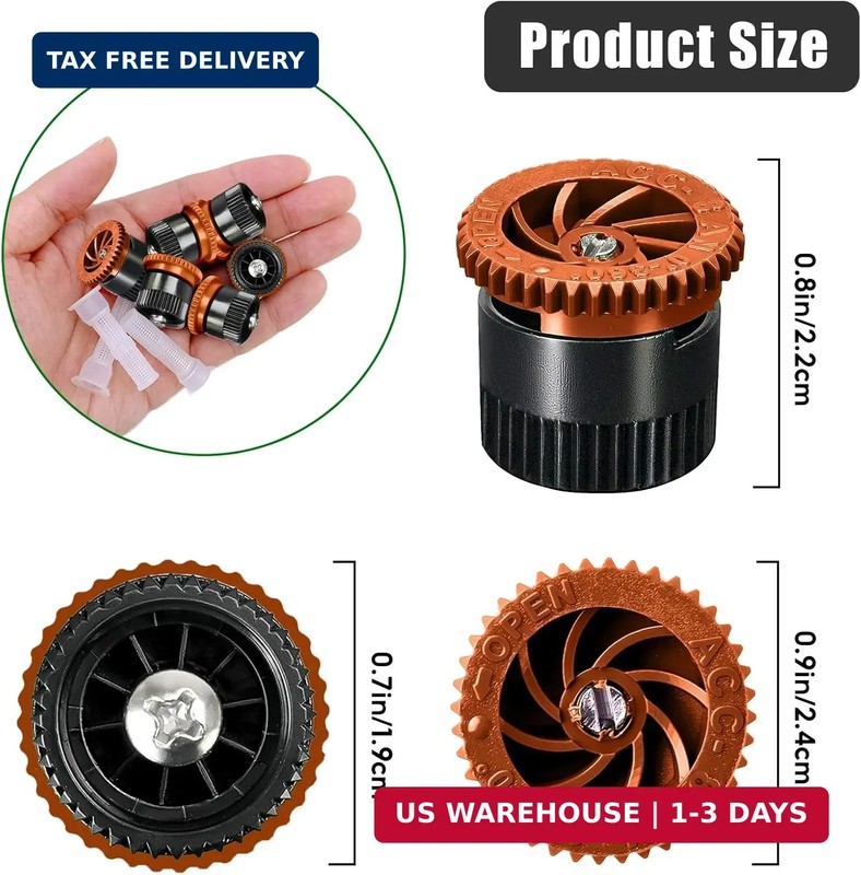 10 Pieces Variable Arc Nozzle, Replacement Pop-up Sprinkler Heads Compatible wit gallery