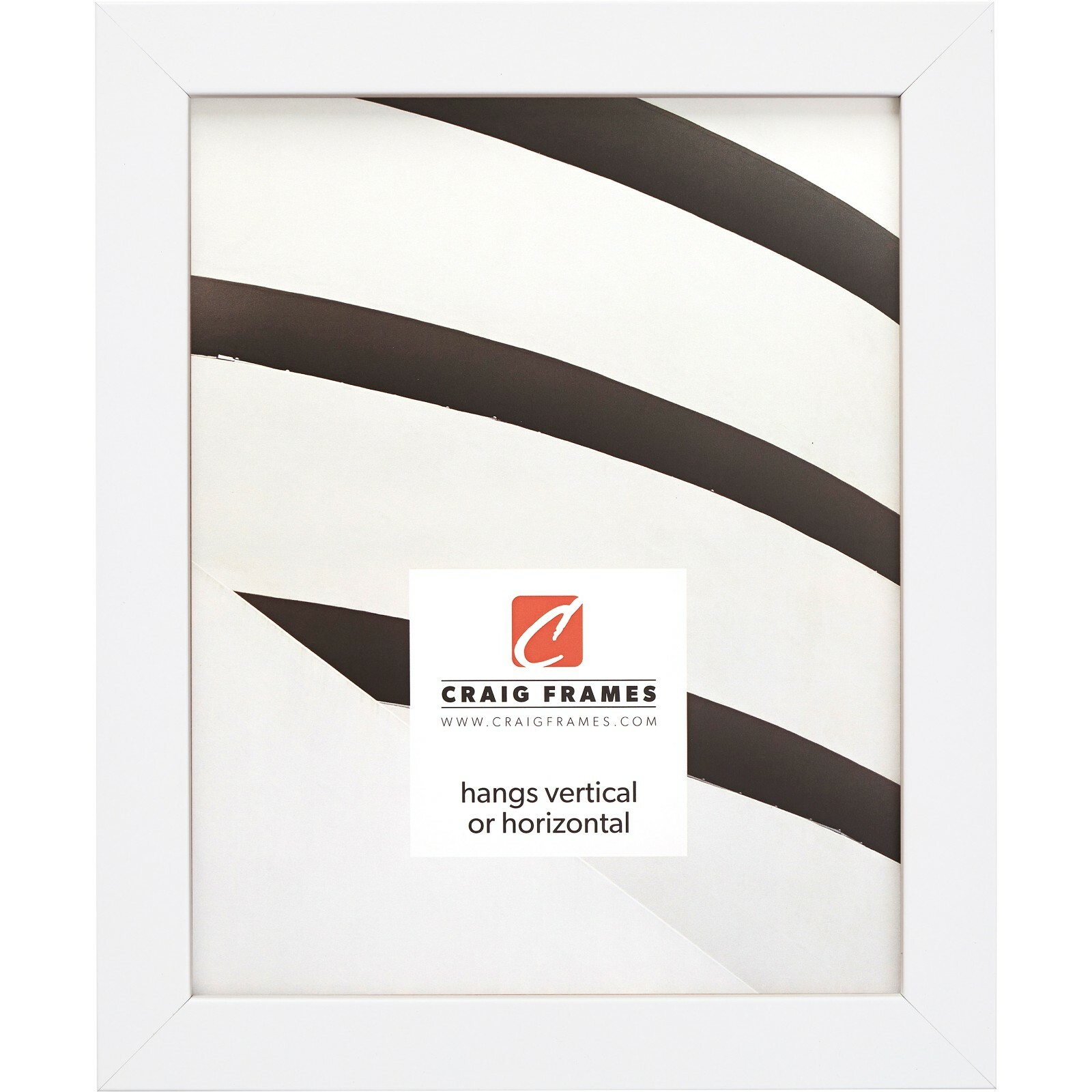 Craig Frames Essentials, 1 Inch Wide Modern Satin White Picture Frame gallery
