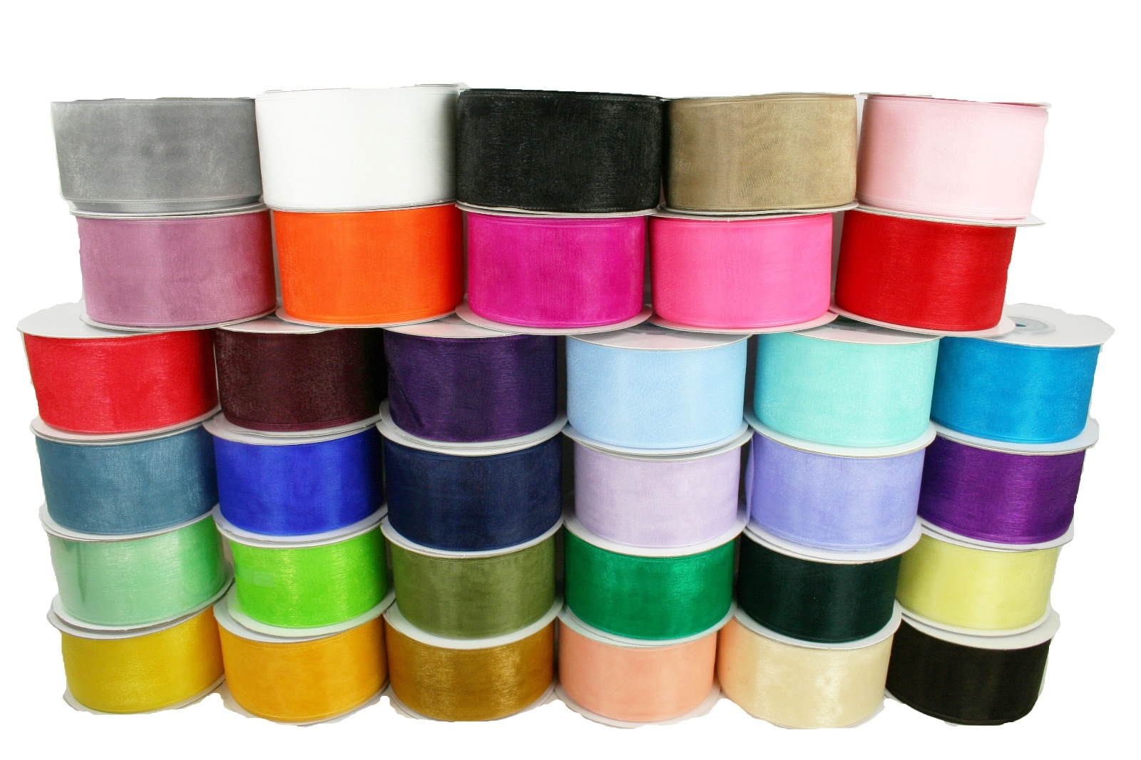 PLAIN 1-1/2" Organza PLAIN Sheer Ribbon 100% nylon Choose Color & Yards Amount gallery