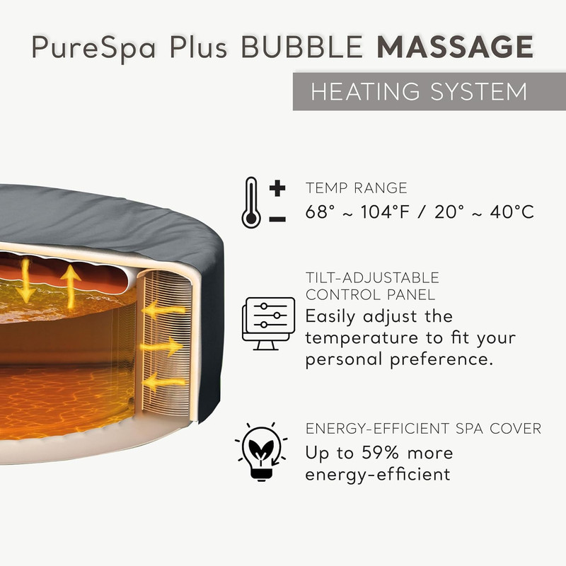 28429EP plus Bubble Massage Spa Set: Inflatable Hot Tub Includes – gallery