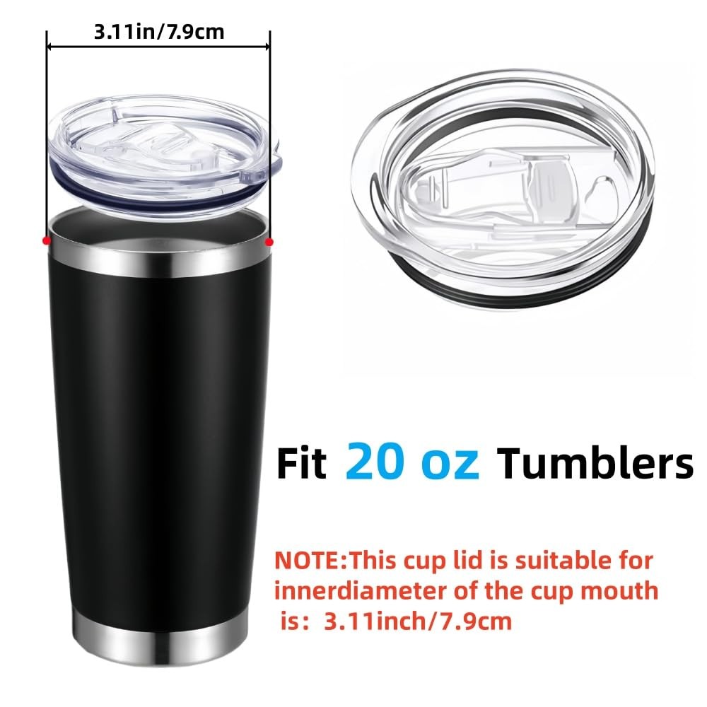 2 Replacement Lids for Stainless Steel Tumbler Travel Cup,3.1 to 3.15 INCH Cu... gallery