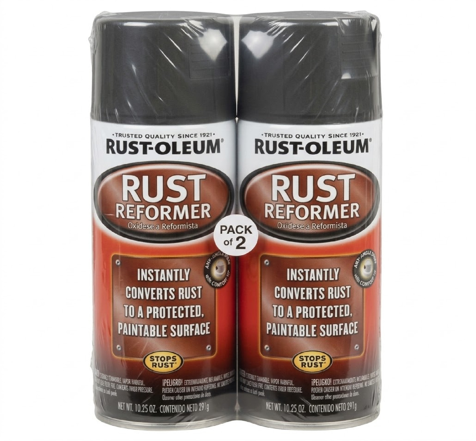 2pk Automotive Black Finish Rust Converter Rust Reformer Spray Coat 10.25 oz gallery