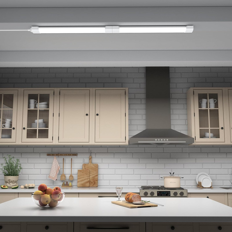 Plug in Light Fixture, 4FT Linkable 5000K Plug-in Ceiling Lights for Shop Garage gallery