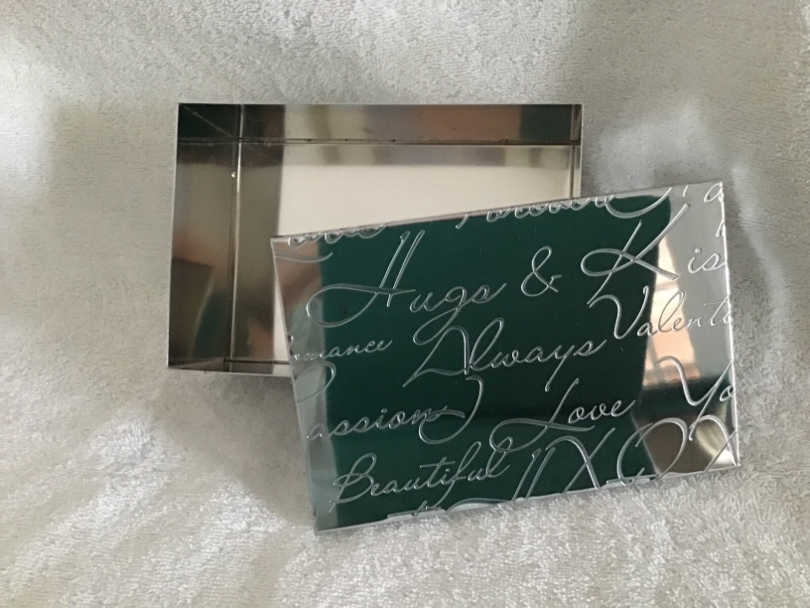Etched Metal-Love Endearments Box Good Condition 51/2inLx31/8inWx2inD gallery